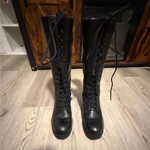 Harley-Davidson Black Lace-Up Boots